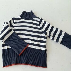 Striped Navy and White Women's Sweater
